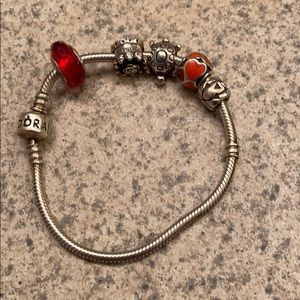 Pandora Bracelet with 5 charms